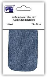 Riflové nažehlovací záplaty malé - středně modrá